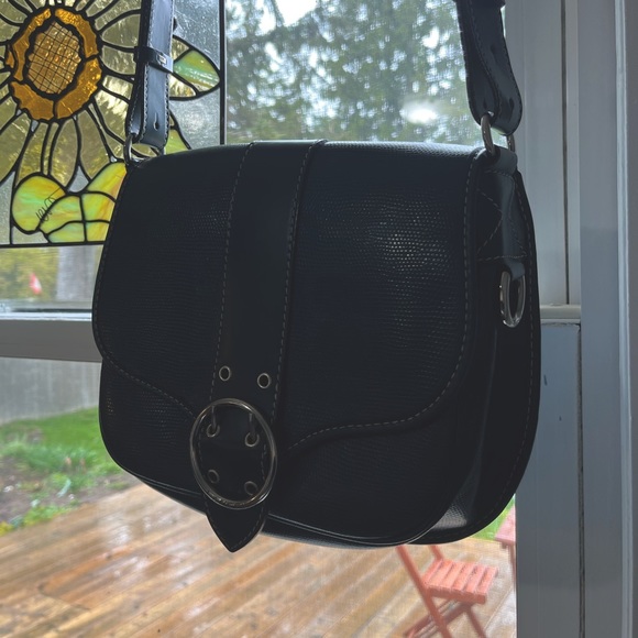 Blue Leather Sattal Bag 💼 - Picture 1 of 4